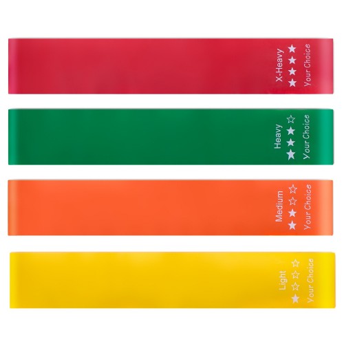 Your Choice Loop Resistance Bands - Red 11.8x2inch, Set of 4